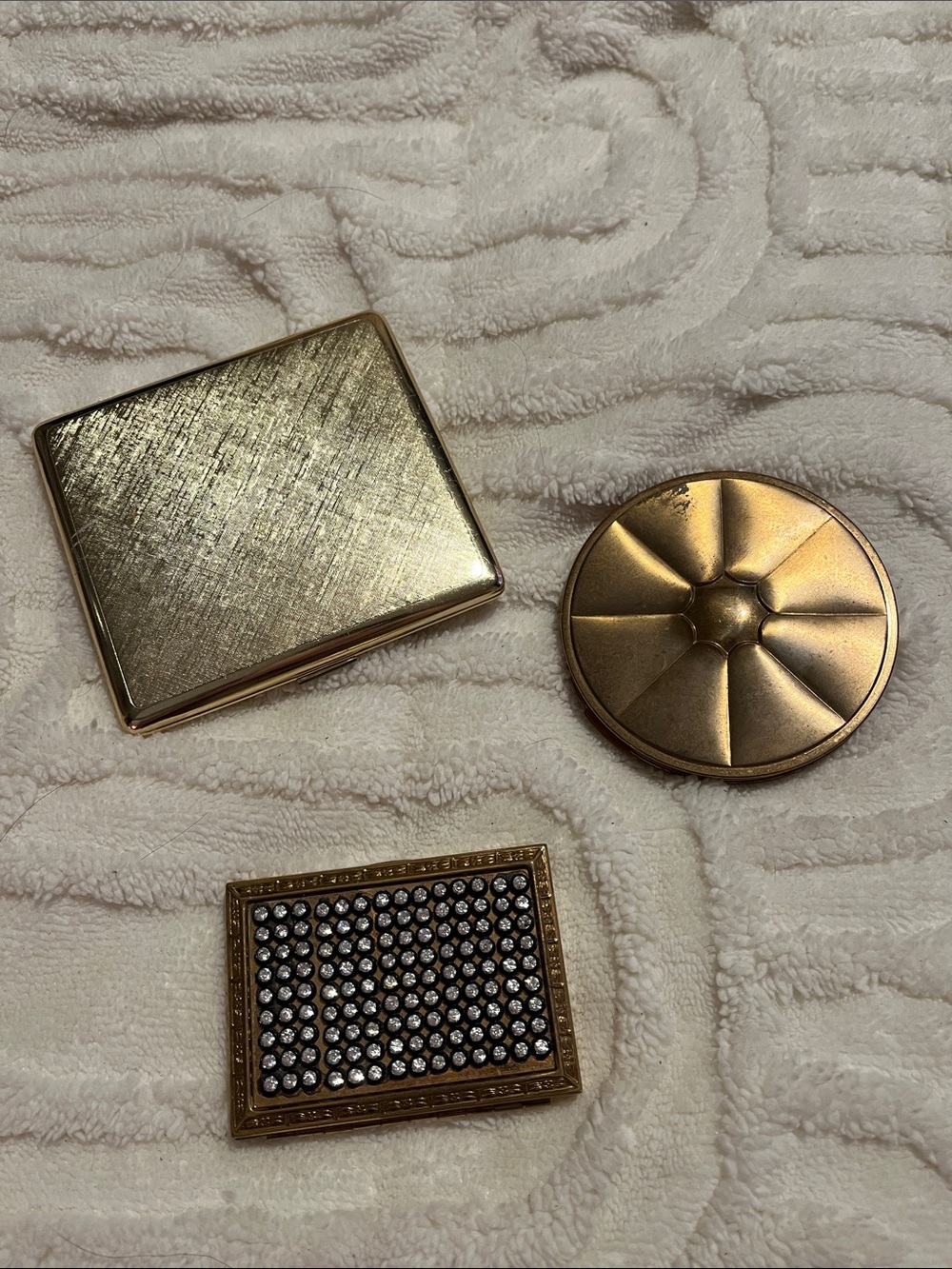 Vintage Tussy and American Beauty Compacts + Cigarette Case